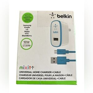 Belkin Universal Home Charger + Cable  10W 2.1 Amp Samsung Kindle Nokia HTC LG